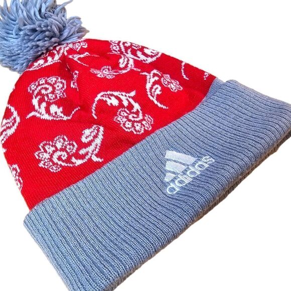 🌼4/$30 Toronto Raptors Grey Red Adidas Tuque - Picture 2 of 4